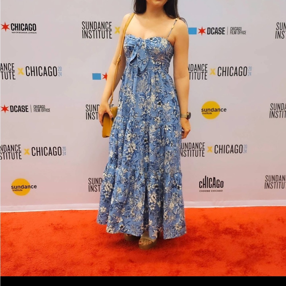 House of Harlow 1960 Blue Floral Dress